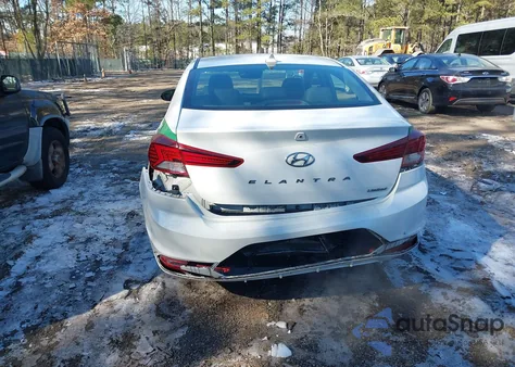 2019 Hyundai Elantra Limited from USA, damaged, VIN 5NPD84LF5KH447382
